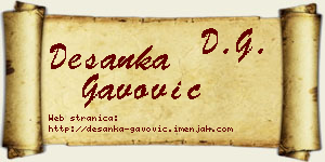 Desanka Gavović vizit kartica